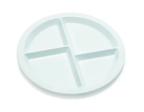Vista 18 de G.E.T. CP-530-T Tan 9" 3-Compartment Plate, Break Resistant Dishwasher Safe Melamine Plastic, Supermel Collection (Pack of 12)