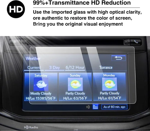 Vista 5 de YEE PIN Protector de pantalla para 2014-2019 4Runner Entune 6.1 pulgadas/2013 BRZ, protector de pantalla táctil de cristal templado para navegación