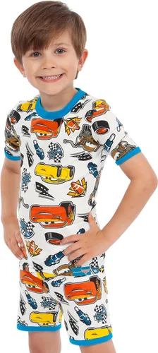 Vista 2 de Disney Cars Pijamas Juego de pijamas para niños de Rayo McQueen Pijamas para niños de ajuste ceñido