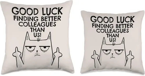 Vista 3 de New Job Gifts & Funny Farewell Coworker Ideas New Job Farewell, Colleague & Coworker Leaving Almohada para hombres y mujeres, 16 x 16 pulgadas