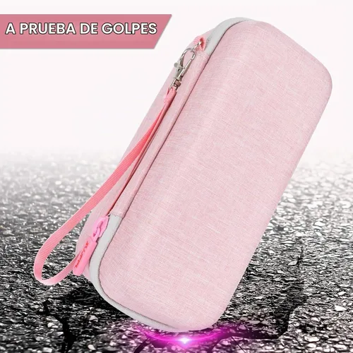 Vista 2 de Estuche rígido EVA para altavoz Bluetooth JBL Flip7/6/5, impermeable, portátil, funda de transporte premium para JBL Flip 4, para viaje, color rosa