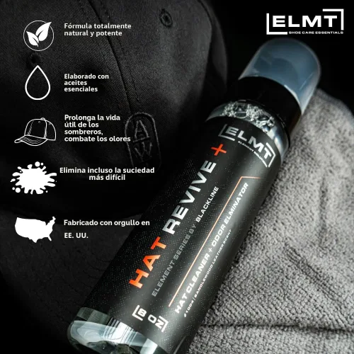 Vista 4 de Blackline ELMT Hat Cleaning Kit — 5-in-1 Hat Cleaner for Baseball Caps, Cotton, Wool — Quick-Drying, US-Made, Cleans 50+ Hats