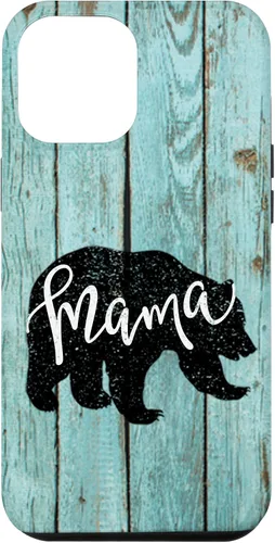 Vista 26 de Turquoise Woodgrain Rustic Farmhouse Shiplap Wood Mama Bear Case for iPhone 17