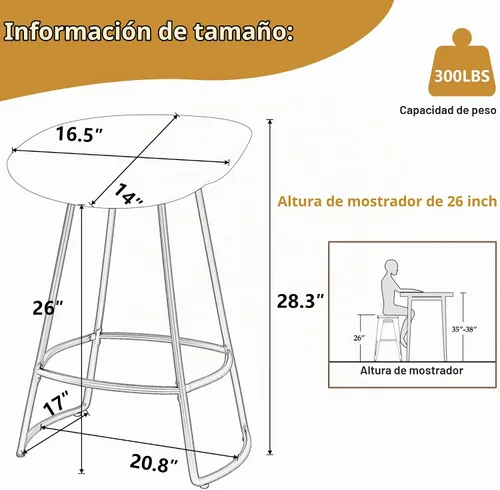 Vista 3 de Andeworld Juego de 4 taburetes giratorios modernos de 26 pulgadas de altura de mostrador, taburetes de bar de metal para cocina, isla de desayuno