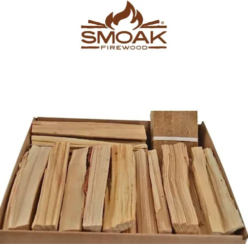 Vista 2 de Smoak Firewood - Leña Premium Certificada USDA Secada al Horno, Madera Dura Mezclada - Corte Grueso (20.32 cm de Piezas) 8-10 kg