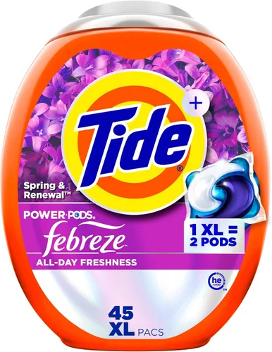 Vista 14 de Tide Power Pods - Cápsulas de detergente para ropa deportiva, 25 unidades, avanzado para sudor + combatiente de manchas