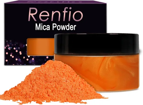 Vista 17 de Renfio Polvo de mica, polvo de mica de 60 colores para resina epoxi natural, pigmento de color, pigmento en polvo, botellas de 0.25 onzas, pigmentos