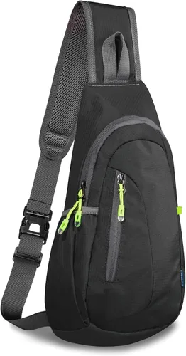 Vista 21 de TITECOUGO Bolso bandolera pequeño, mochila cruzada ligera para hombres y mujeres, bolsa de hombro para deportes y exteriores