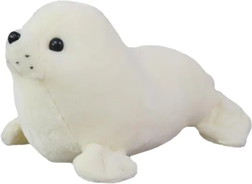 Vista 11 de zhidiloveyou - Muñeca Kawaii de peluche con diseño de sello, color gris, 9 pulgadas