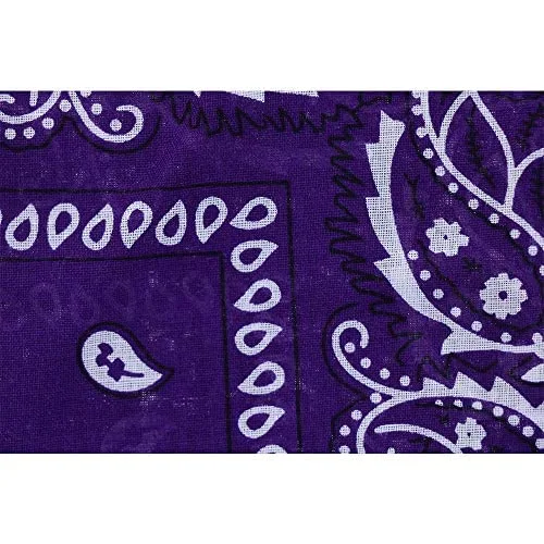 Vista 3 de OCD Bargain - Pañuelos versátiles de cachemira 100 % algodón, para diadema, banda para el cabello, pañuelo, accesorios en (paquete de 5) (morado)