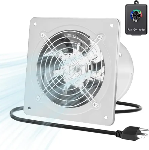 Vista 8 de Ventilador de escape de velocidad variable de 6 pulgadas, ventilador de ventilación 353CFM, extractor de pared de 110 V con controlador de velocidad