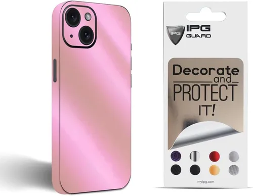 Vista 5 de IPG Compatible con iPhone 15 Plus, parte trasera y laterales de vinilo de fibra de carbono, protección completa, protección contra arañazos