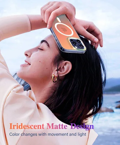 Vista 7 de CAPRARO Funda magnética compatible con iPhone 15 Pro Max, protección completa de la cámara [compatible con magnético] [no amarillento] galvanizado a