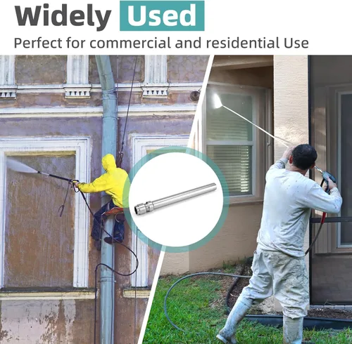 Vista 2 de Boquilla química de largo alcance compatible con protector de escalera, puntas de boquilla de lavado a presión para 1000 a 6000, uso comercial