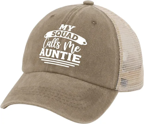Vista 2 de My Squad Calls Me Auntie Sombreros Sombrero de viaje AllBlack Sombrero para correr Hombres Regalos para el abuelo Sombreros de golf