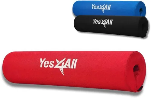 Vista 7 de Yes4All Ergonomic Foam Bar Pad, Olympic Barbell Squat & Neck Pad for Squats, Hip Thrusts & Weight Lifting Bar Negro