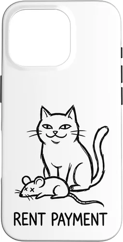 Vista 20 de Pago de alquiler Humor divertido gato para gato papá gato mamá caso para iPhone 17