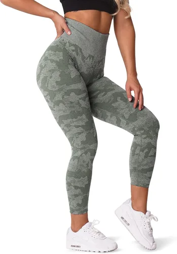 Vista 2 de YVYVLOLO Women High Waist Workout Gym Butt Lift Seamless Leggings Yoga Pants Tights