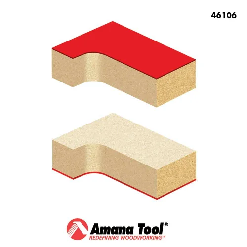 Vista 3 de Amana Tool - 46106 Carburo Sólido Espiral Plunge 1/2 Dia x 1-1/4 x 1/2" Shank Up-Cut