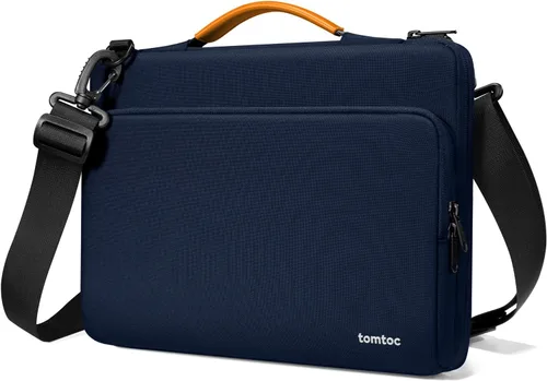 Vista 10 de Tomtoc 360° - Bolsa de hombro protectora para MacBook Air M5/A3449 de 13 Negro