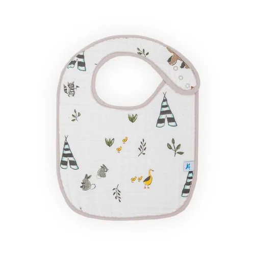 Vista 2 de Little Unicorn Paquete de 3 baberos clásicos de alta calidad, ajustables a medida que crece el bebé, tela suave en la piel, ideal para los que comen
