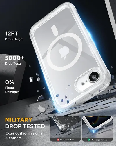 Vista 586 de Miracase Serie de vidrio para iPhone 11 de 6.1 pulgadas, funda protectora de cuerpo completo resistente mejorada con protector de pantalla de vidrio
