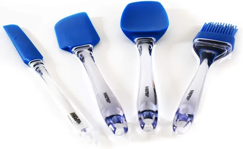 Vista 5 de Norpro Tarro de silicona/espátula de glaseado, azul, 10.5in/26.5cm, como se muestra