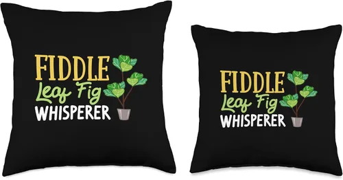 Vista 3 de Fiddle Leaf Fig Ficus Lyrata Care Tree Plant Soil Indoor Throw Pillow