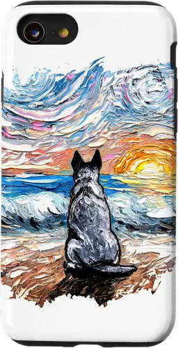 Vista 18 de Blue Heeler Starry Night Artwork Cattle Dog Lover Gift Case for iPhone 17