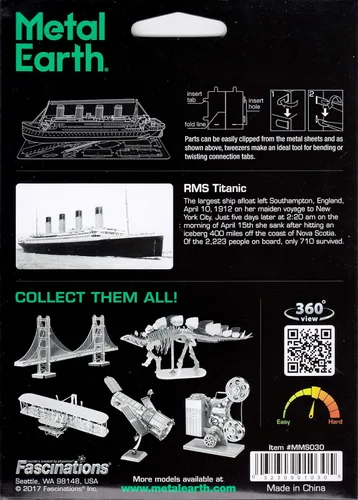 Vista 7 de Metal Earth Titanic 3D Metal Model Kit Fascinaciones