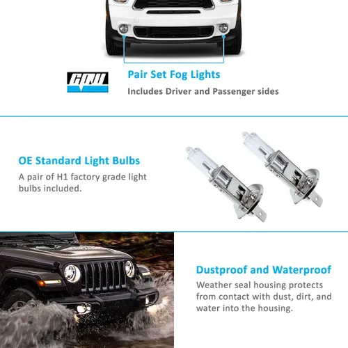 Vista 4 de CPW Luces antiniebla compatibles con Ford Fusion 2013, 2014, 2015, 2016, luces antiniebla de conducción + interruptor + kit de cableado