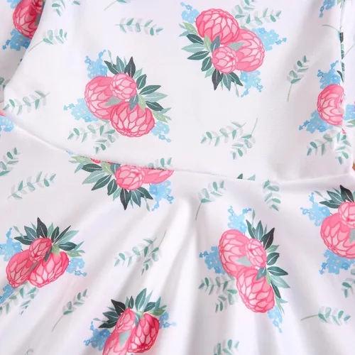 Vista 5 de Aruzig Conjunto de ropa con camisa y pantalones florales para niñas pequeñas