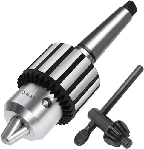 Vista 8 de Portabrocas de súper alta resistencia Earl Diamond de 1/2" de capacidad con vástago R8 de precisión integrado y llave K32 (R8-B16)