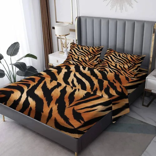 Vista 8 de Sábanas japonesas tamaño Queen – Sábanas de cama de estilo asiático, microfibra suave, bolsillo profundo, sábanas y fundas de almohada estampadas