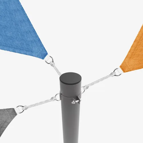 Vista 4 de E&K Sunrise - Abrazadera de anillo en D de 3 pulgadas de diámetro para toldo, accesorios de poste de vela, postes de soporte de toldo