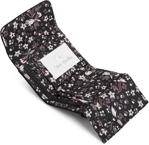 Vista 2 de Vera Bradley Cartera compacta Riley de sarga para mujer con protección RFID