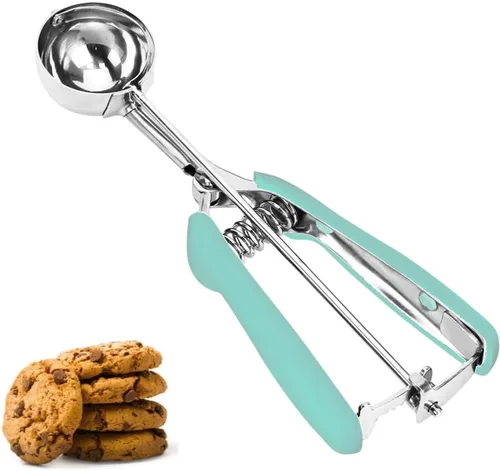 Vista 75 de Cuchara de Helado y Galletas de Acero Inoxidable - Capacidad de 5.3Tbsp/80ml/2.7oz, Liberación con Gatillo