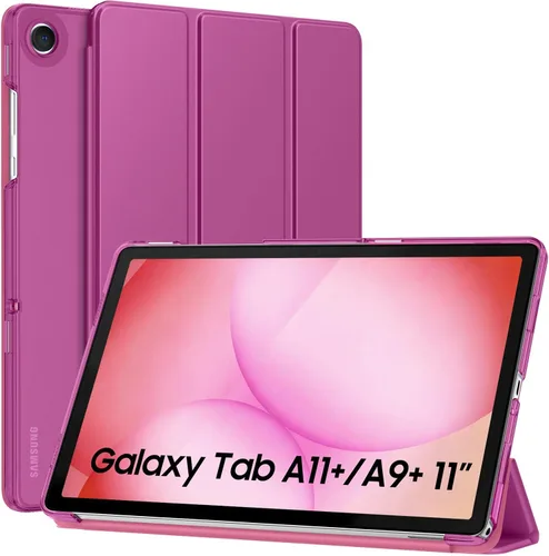 Vista 29 de MoKo Funda para Galaxy Tab A9+/A9 Plus de 11 pulgadas 2023, Funda Protectora Inteligente Delgada con Soporte y Carcasa Trasera Translúcida de PC