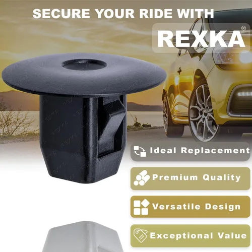 Vista 4 de Rexka 20 piezas de guardabarros para guardabarros, clip de retención de ojal 90682-SEA-003 compatible con Honda Acura Accord Civic CR-V Fit Odyssey