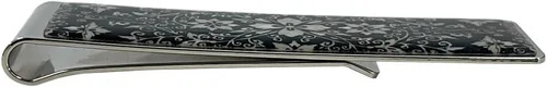 Vista 4 de Madre de perla clip de dinero cartera tarjeta de crédito tarjeta de negocios delgada titular de acero inoxidable colección regalo noble