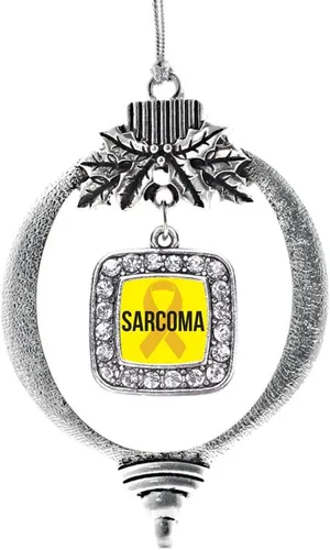 Vista 51 de Inspired Silver - Nana púrpura - Adorno de Navidad plateado - Adorno cuadrado para árbol de Navidad con circonita cúbica - Decoración colgante