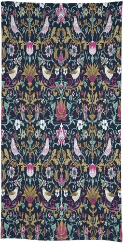 Vista 18 de Mantel Floral Retro de Pájaros, Diseño Original Bohemio William Morris Estampado Cubierta de Mesa para Hogar Picnic Fiesta Comedor Cocina William