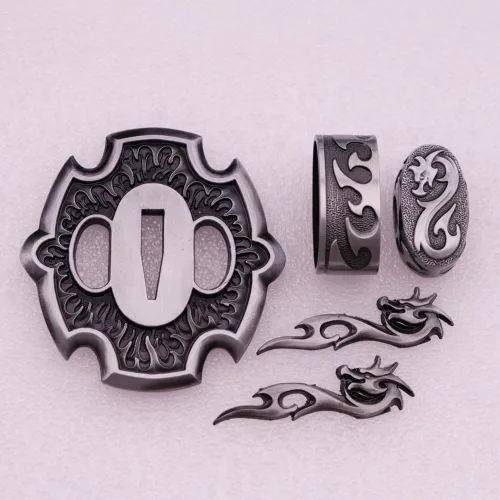 Vista 47 de Espada samurái japonesa KOSHIRAE – TSUBA FUCHI KASHIRA MENUKI 68-100