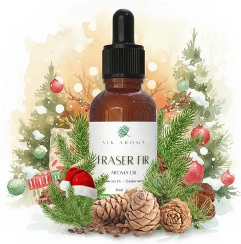 Vista 3 de Aceite aromático Fraser FIR para difusores - El olor fresco de los árboles de Navidad y las fiestas - Mezcla de nicho de abeto siberiano, cedro