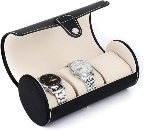 Vista 9 de USHOBE Watch Storage Case 2pcs Roll Storage Box Display Case Wristwatch Display Reloj Para Hombre Inteligente Relojes Inteligentes Para Hombres
