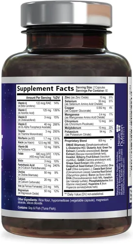 Vista 9 de Suplemento de memoria cerebral, nootrópicos de fuerza 3 veces para concentración, claridad y apoyo de enfoque, salud cerebral, vitaminas cognitivas