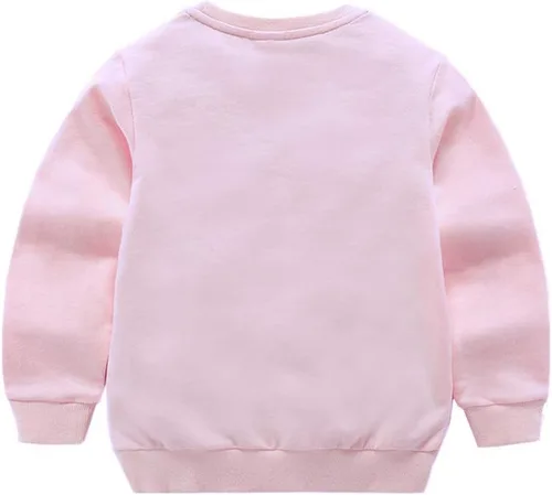 Vista 2 de Sudadera delgada con cuello redondo para niños y niñas, manga larga, de algodón, sin botones, para niños pequeños