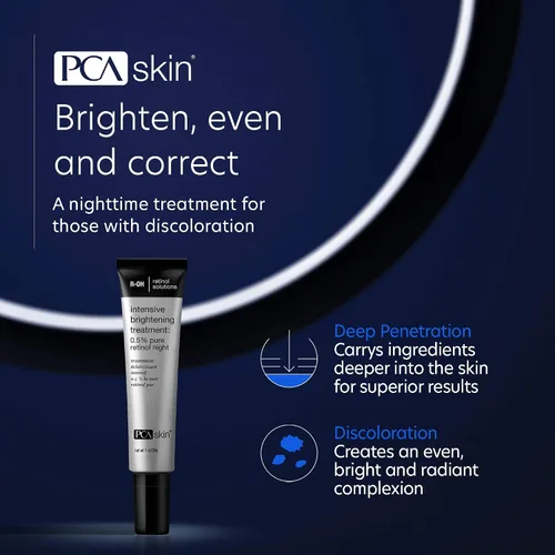 Vista 2 de PCA SKIN Tratamiento de brillo intensivo - Suero facial con retinol con vitamina A 0.5% puro para decoloración y manchas oscuras (1 oz)