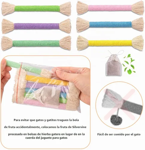 Vista 5 de Retro Shaw Cuerda de juguetes para gatos con hierba gatera, juguete