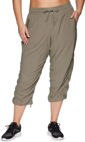 Vista 17 de RBX Pantalón capri tejido ligero con cordón para mujer, talla grande